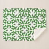 Blattmuster, Muster von Blätter, grüne Blätter Sherpadecke (Vorderseite (Horizontal))