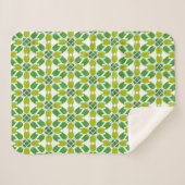 Blattmuster, Muster von Blätter, grüne Blätter Sherpadecke (Vorderseite (Horizontal))
