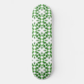 Blattmuster, Muster von Blätter, grüne Blätter Skateboard (Vorderseite)