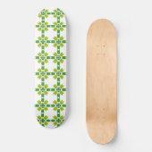Blattmuster, Muster von Blätter, grüne Blätter Skateboard (Vorderseite)