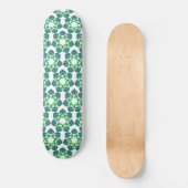 Blattmuster, Muster von Blätter, grüne Blätter Skateboard (Vorderseite)