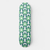 Blattmuster, Muster von Blätter, grüne Blätter Skateboard (Vorderseite)