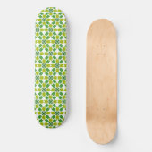 Blattmuster, Muster von Blätter, grüne Blätter Skateboard (Vorderseite)