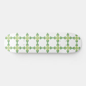 Blattmuster, Muster von Blätter, grüne Blätter Skateboard (Horizontal)