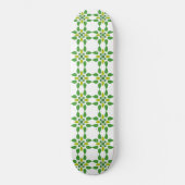 Blattmuster, Muster von Blätter, grüne Blätter Skateboard (Vorderseite)
