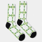 Blattmuster, Muster von Blätter, grüne Blätter Socken (Rechts)
