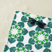 Blattmuster, Muster von Blätter, grüne Blätter Strandtuch (Beispiel)