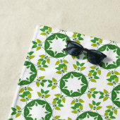 Blattmuster, Muster von Blätter, grüne Blätter Strandtuch (Beispiel)