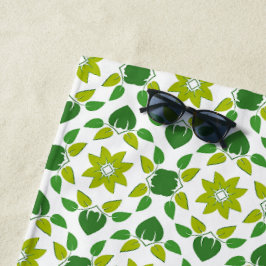 Blattmuster, Muster von Blätter, grüne Blätter Strandtuch