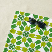 Blattmuster, Muster von Blätter, grüne Blätter Strandtuch (Beispiel)