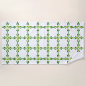 Blattmuster, Muster von Blätter, grüne Blätter Strandtuch (Vorderseite)