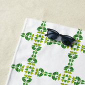 Blattmuster, Muster von Blätter, grüne Blätter Strandtuch (Beispiel)