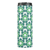 Blattmuster, Muster von Blätter, grüne Blätter Thermosbecher (Rückseite)
