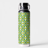Blattmuster, Muster von Blätter, grüne Blätter Trinkflasche (Rückseite)