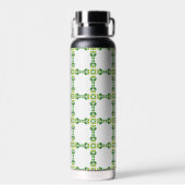 Blattmuster, Muster von Blätter, grüne Blätter Trinkflasche (Rückseite)
