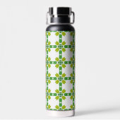 Blattmuster, Muster von Blätter, grüne Blätter Trinkflasche (Rückseite)