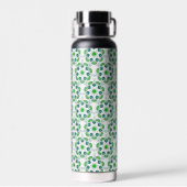 Blattmuster, Muster von Blätter, grüne Blätter Trinkflasche (Rückseite)