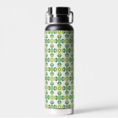 Blattmuster, Muster von Blätter, grüne Blätter Trinkflasche (Rückseite)
