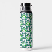 Blattmuster, Muster von Blätter, grüne Blätter Trinkflasche (Rückseite)