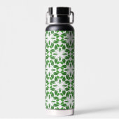 Blattmuster, Muster von Blätter, grüne Blätter Trinkflasche (Rückseite)