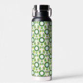 Blattmuster, Muster von Blätter, grüne Blätter Trinkflasche (Vorne)