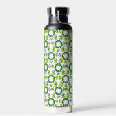 Blattmuster, Muster von Blätter, grüne Blätter Trinkflasche (Links)