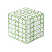 Blattmuster, Muster von Blätter, grüne Blätter Würfel (Vorderseite Schrägansicht)