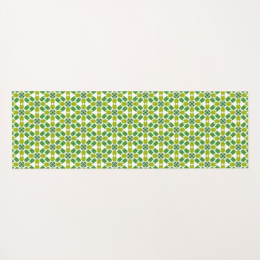 Blattmuster, Muster von Blätter, grüne Blätter Yogamatte (Rückseite (Horizontal))