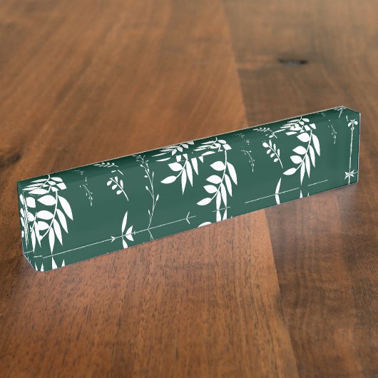 Blattmuster Namensplakette (Seite)