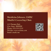 Blattmuster-Psychologe Berater-QR-Code Visitenkarte