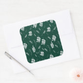 Blattmuster Quadratischer Aufkleber (Umschlag)