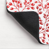 Blattmuster Rot Moderne Elegante Benutzerdefiniert Mousepad (Ecke)