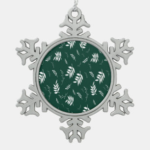 Blattmuster Schneeflocken Zinn-Ornament