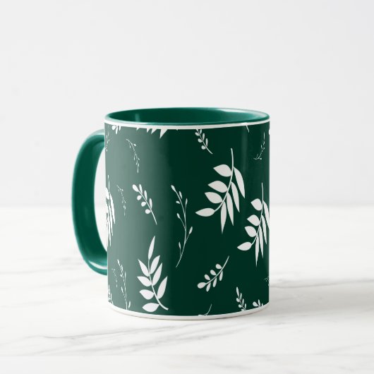 Blattmuster Tasse (Vorderseite Links)
