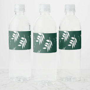 Blattmuster Wasserflaschenetikett