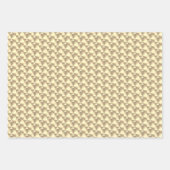 Blattpapier aus metallischem Gold und Silber Geschenkpapier Set (Vorderseite)