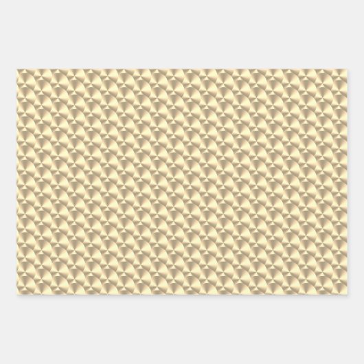 Blattpapier aus metallischem Gold und Silber Geschenkpapier Set (Vorderseite)