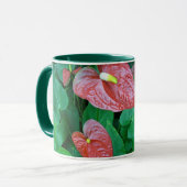 blattreiche Pflanzen Tasse (Vorderseite Links)