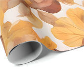 Blattreiches Farbmuster-Design Geschenkpapier (Rolleneckpunkt)