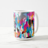 Blattreiches Rosa  Kaffeetasse (VorderseiteRechts)