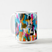 Blattreiches Rosa  Kaffeetasse (Vorderseite Links)