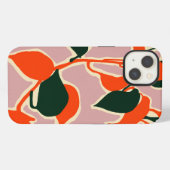 Blättrige Abstraktion iPhone Hülle (Rückseite (Horizontal))