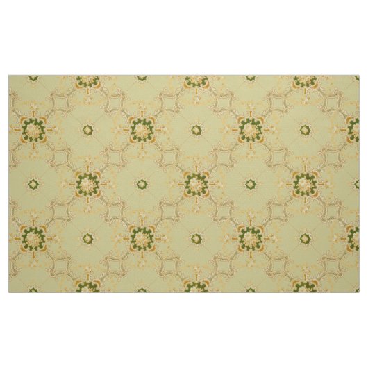 Blattrolle Vierpässe & Blumenmuster Stoff (Fat Quarter (45,7 x 55,9 cm))