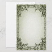 Blattrollen - grün briefpapier (Vorne/Hinten)