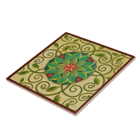 Blattrosette-Fliese Fliese (Seite)