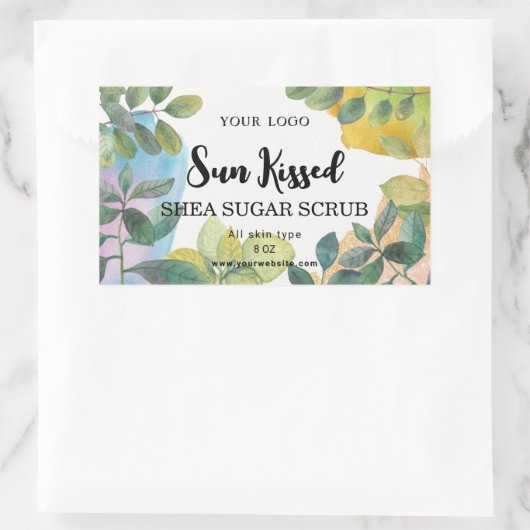 Blattschild Rechteckiger Aufkleber (Tasche)