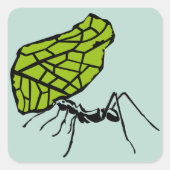 Blattschneideameise Natur Stencil Quadratischer Aufkleber (Vorderseite)