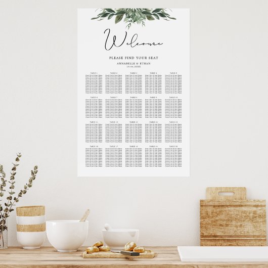 Blattsickerkarte Poster (Küche)