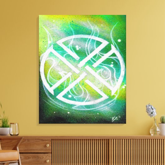 Blattsigil Leinwanddruck (Insitu (Wohnzimmer))