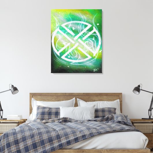 Blattsigil Leinwanddruck (Insitu (Schlafzimmer))